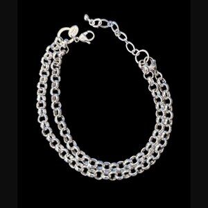 Origami Owl Double Strand Chain Link Size 10.75-11.75" Ankle Bracelet Anklet